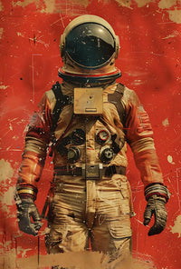 Bold Astronaut Exploration Futuristic Sci-Fi Poster PosterGoat