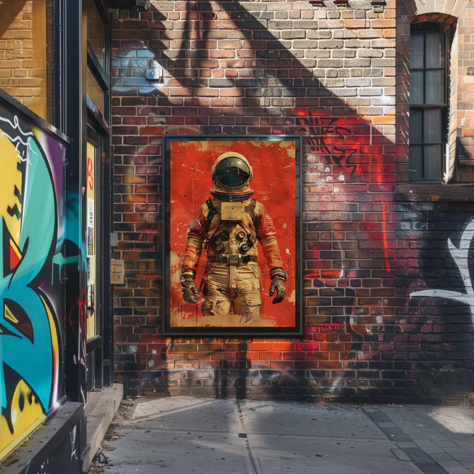 Bold Astronaut Exploration Futuristic Sci-Fi Poster PosterGoat