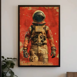 Bold Astronaut Exploration Futuristic Sci-Fi Poster PosterGoat