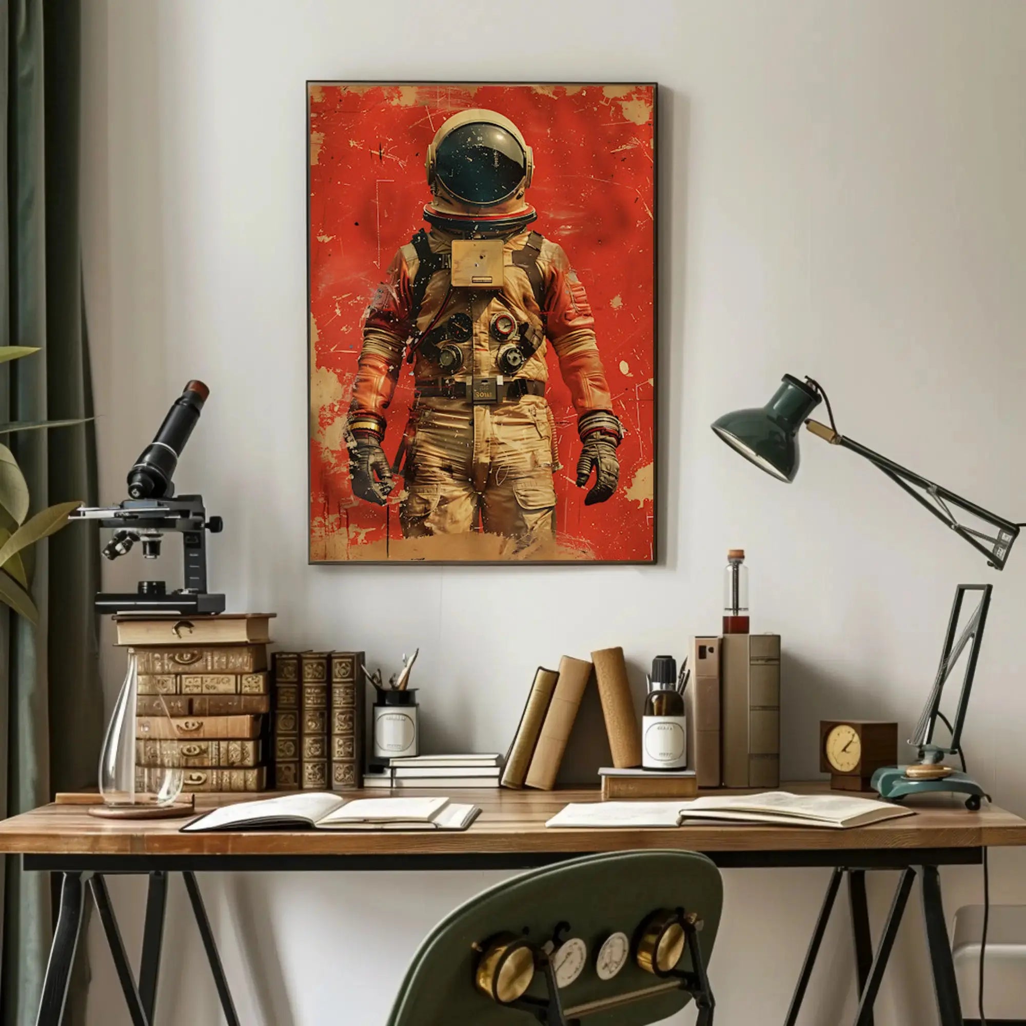 Bold Astronaut Exploration Futuristic Sci-Fi Poster PosterGoat