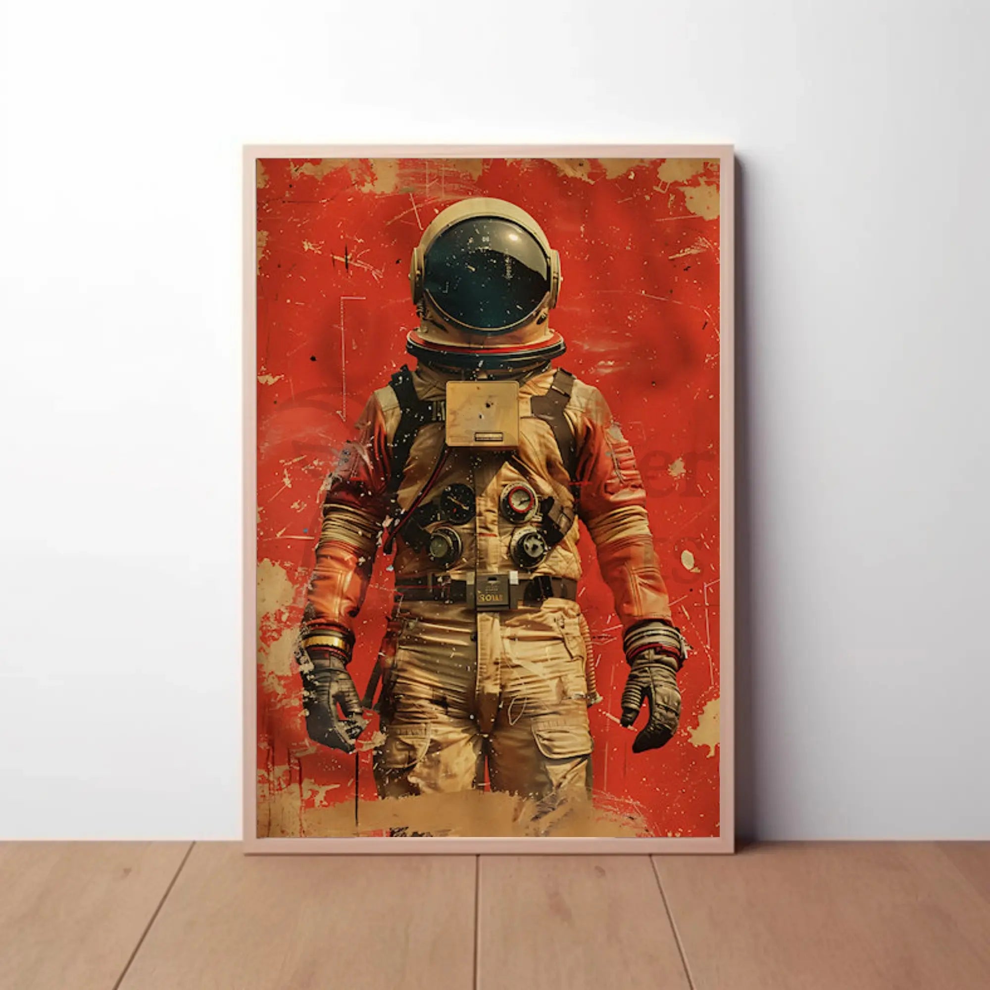 Bold Astronaut Exploration Futuristic Sci-Fi Poster PosterGoat