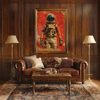 Bold Astronaut Exploration Futuristic Sci-Fi Poster PosterGoat