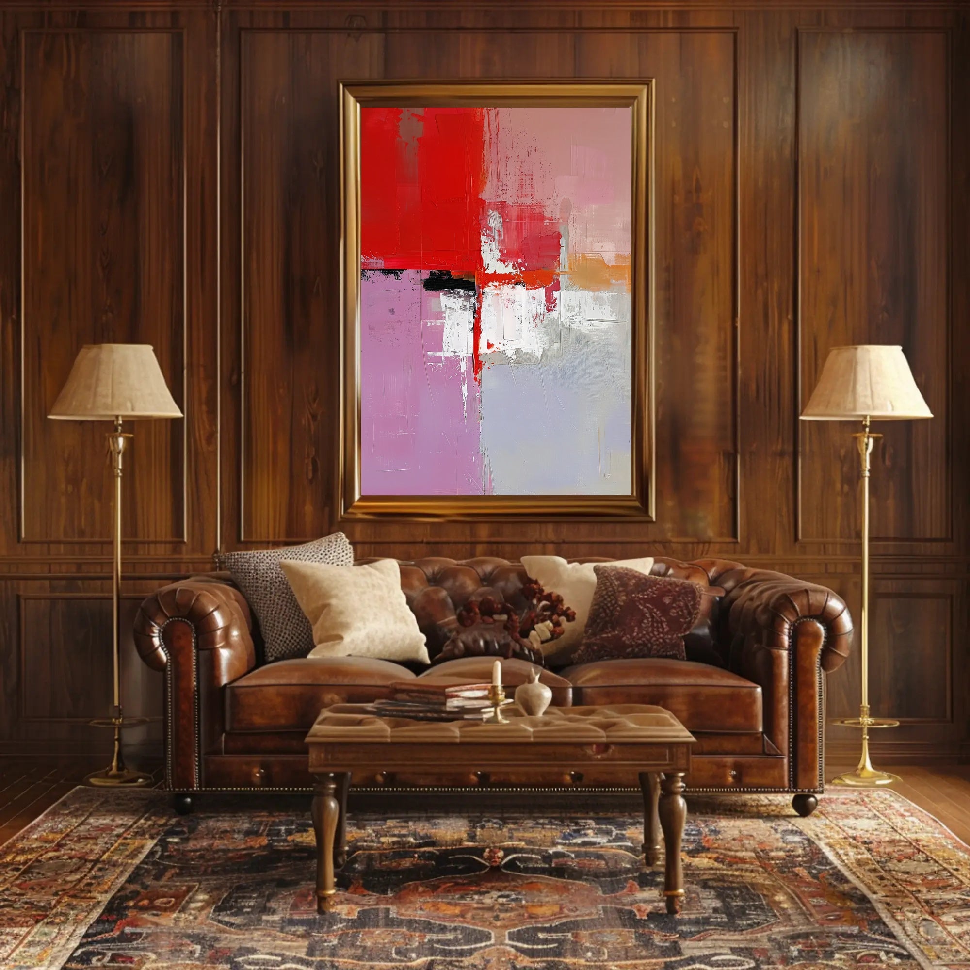Bold Color Blocks Abstract Art Poster PosterGoat