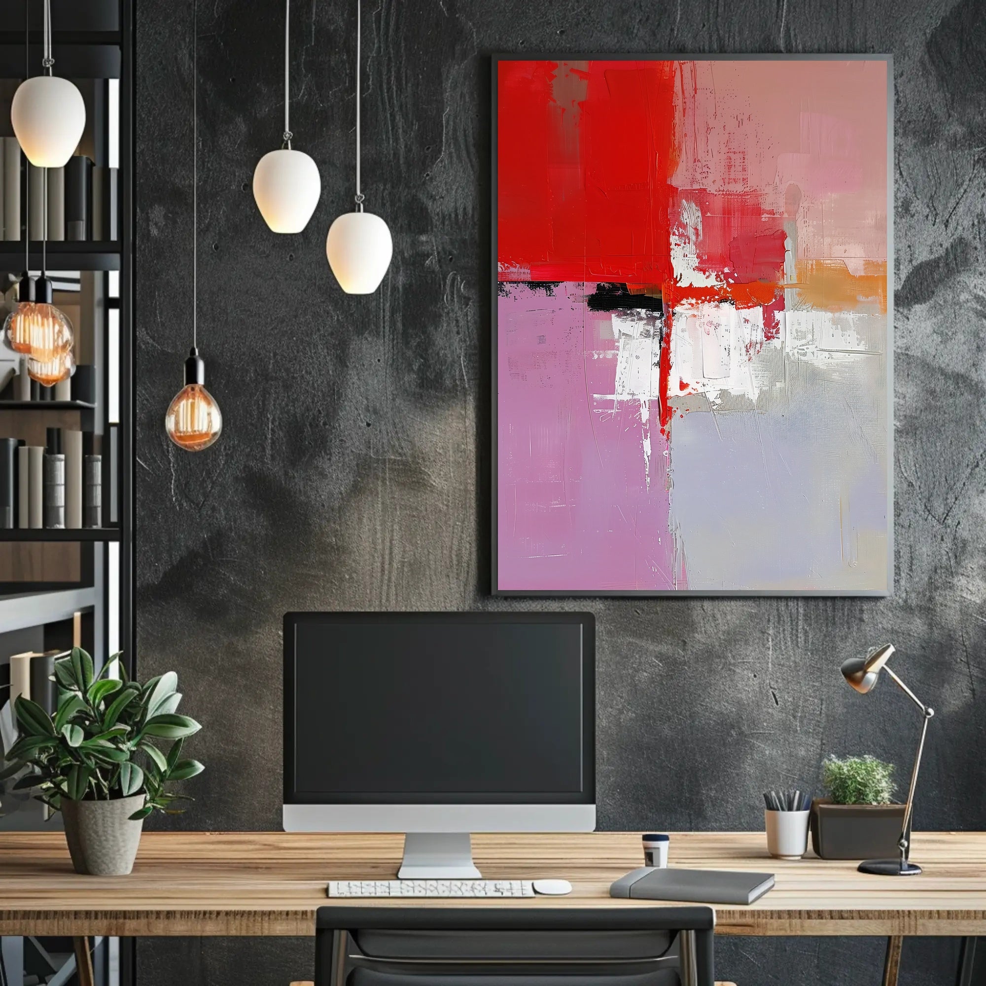 Bold Color Blocks Abstract Art Poster PosterGoat