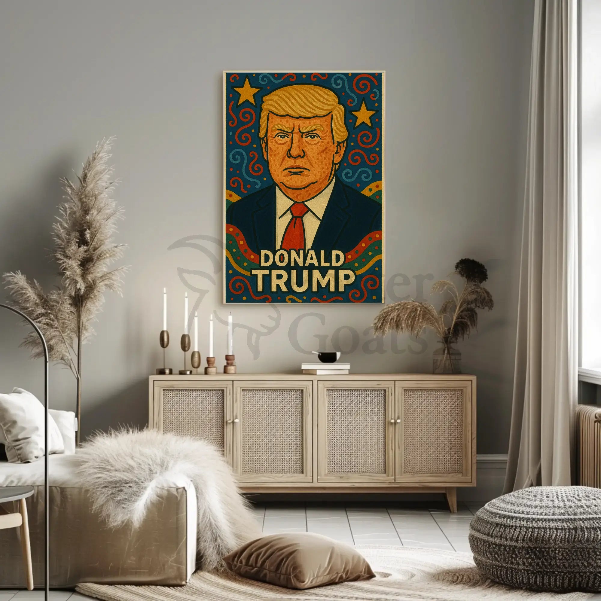 Bold Iconic Figure Pop Culture Art Poster PosterGoat