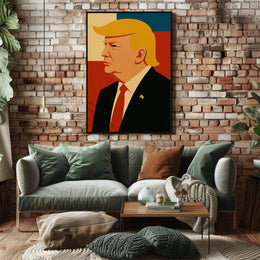 Bold Leadership Vision Pop Art Donald Trump Poster PosterGoat