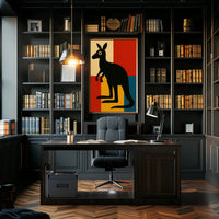 Bold Modern Kangaroo Art Print Animal Poster PosterGoat