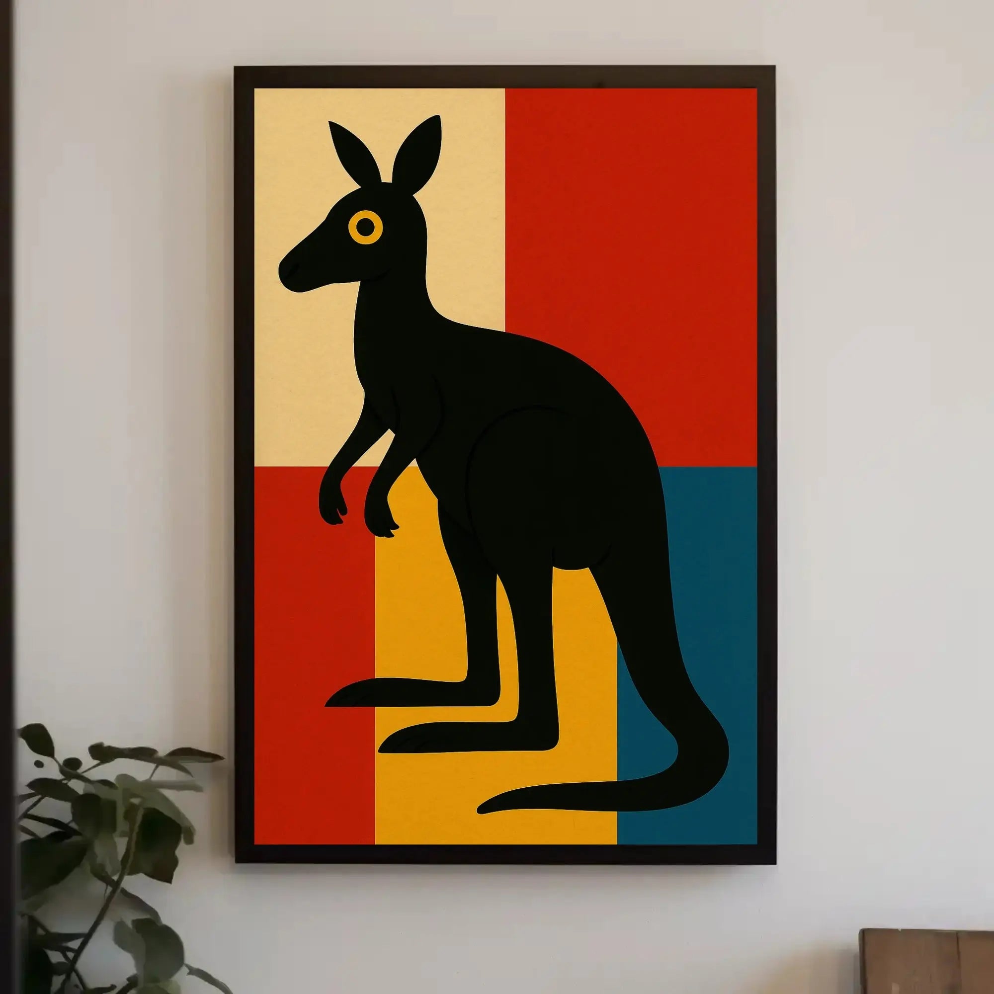 Bold Modern Kangaroo Art Print Animal Poster PosterGoat