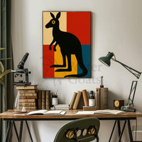 Bold Modern Kangaroo Art Print Animal Poster PosterGoat