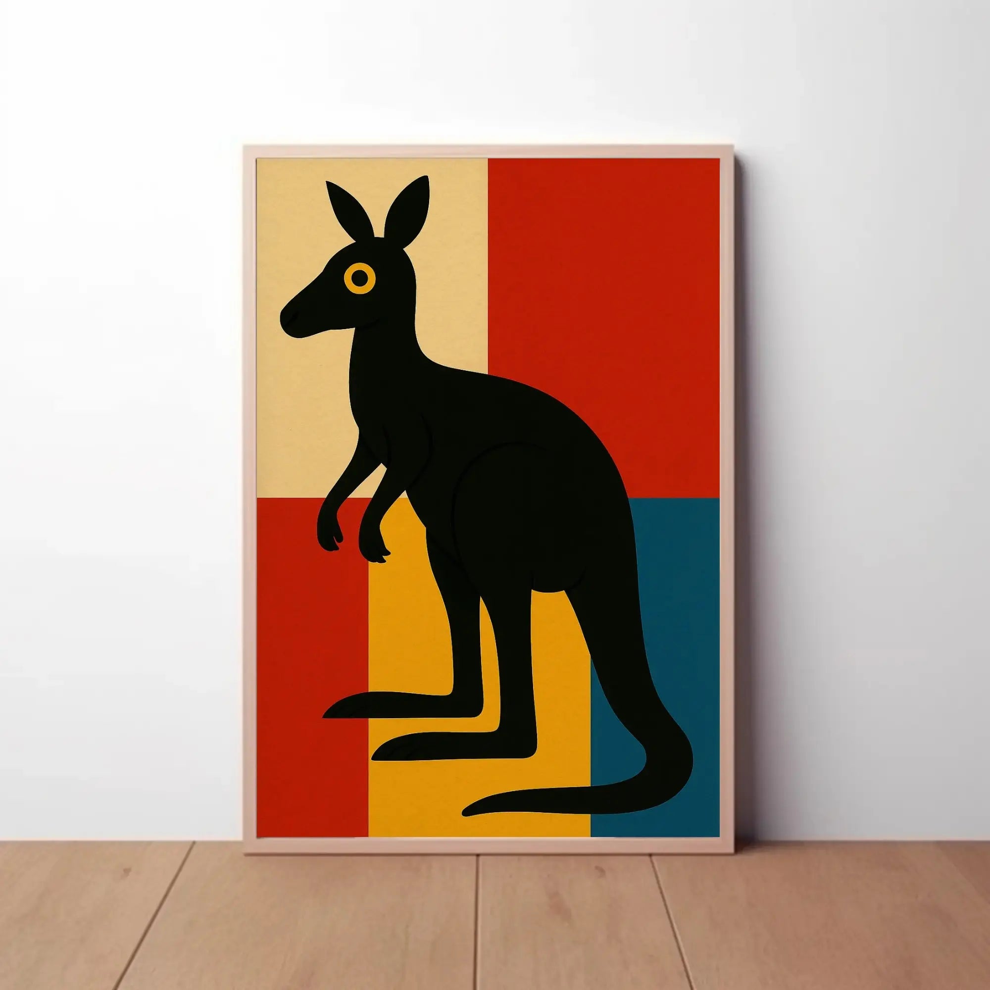 Bold Modern Kangaroo Art Print Animal Poster PosterGoat