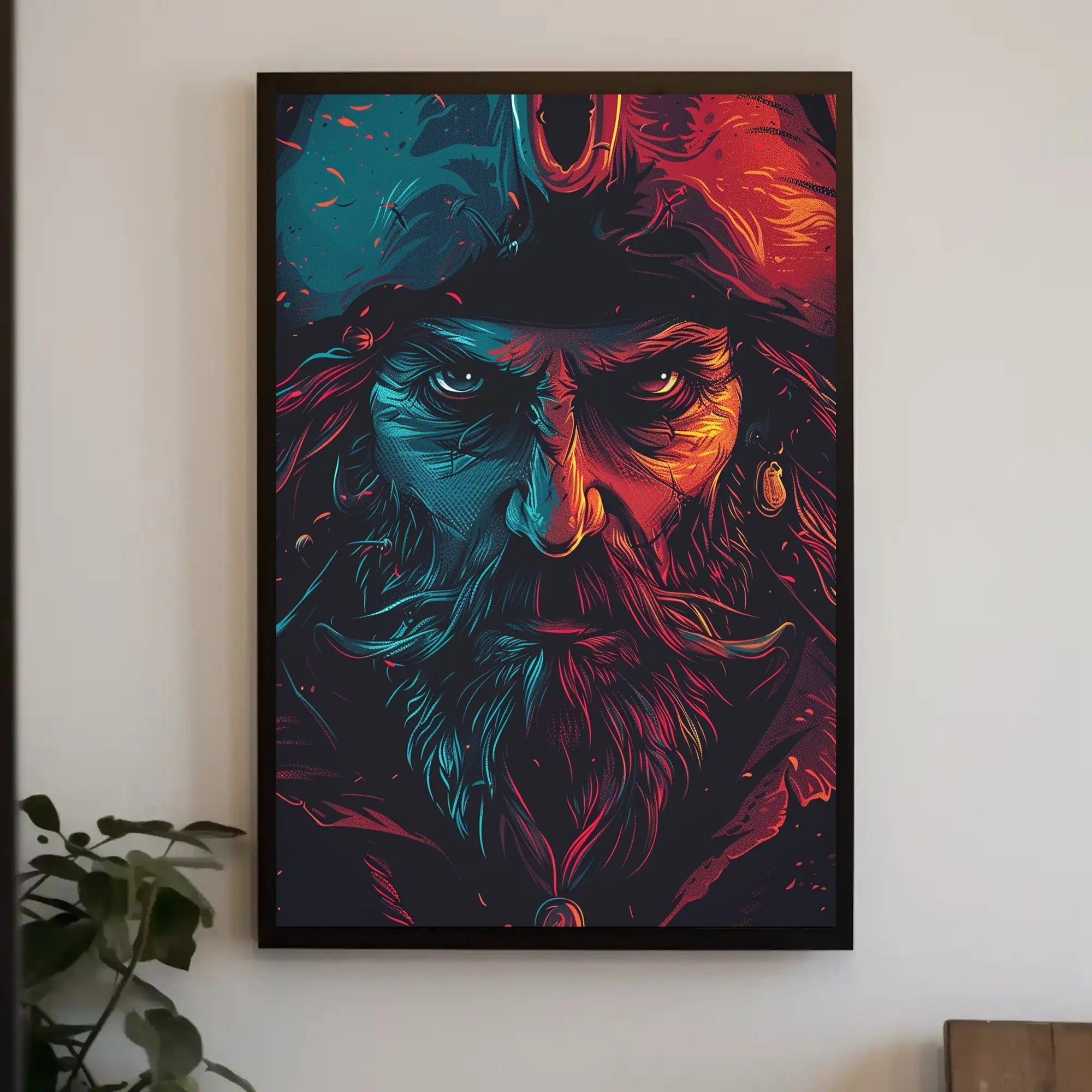 Bold Pirate Adventure in Artistic Pop Culture Poster PosterGoat