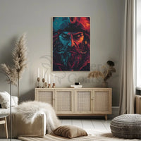Bold Pirate Adventure in Artistic Pop Culture Poster PosterGoat