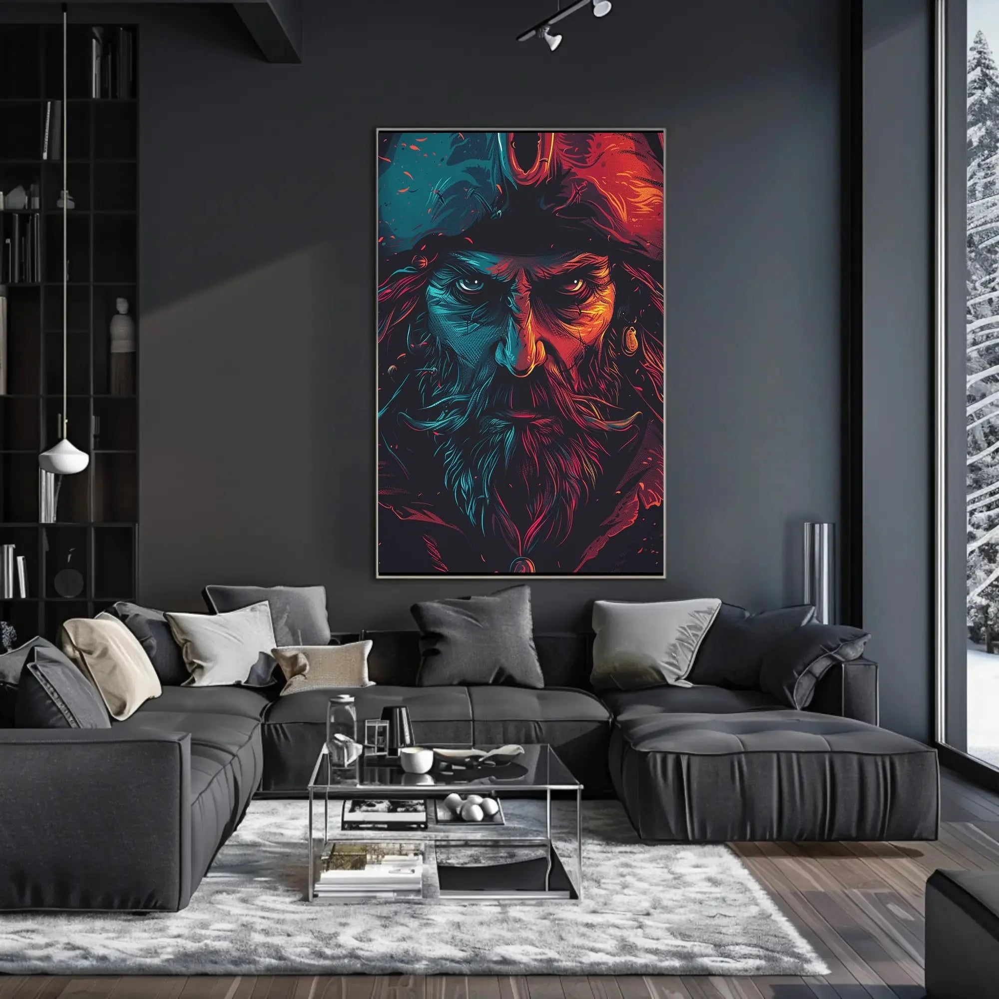 Bold Pirate Adventure in Artistic Pop Culture Poster PosterGoat
