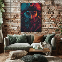 Bold Pirate Adventure in Artistic Pop Culture Poster PosterGoat
