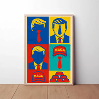 Bold Pop Art Poster Celebrating Contemporary Political Commentary PosterGoat