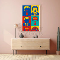 Bold Pop Art Poster Celebrating Contemporary Political Commentary PosterGoat