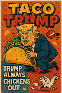 Bold Trump caricature satirical comic art political poster PosterGoat