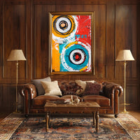 Bold Vibrant Circles Modern Abstract Art Poster PosterGoat