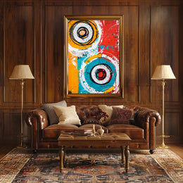 Bold Vibrant Circles Modern Abstract Art Poster PosterGoat