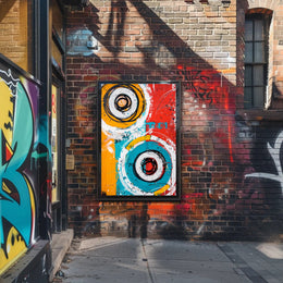 Bold Vibrant Circles Modern Abstract Art Poster PosterGoat