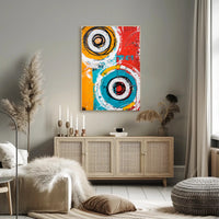 Bold Vibrant Circles Modern Abstract Art Poster PosterGoat