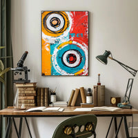 Bold Vibrant Circles Modern Abstract Art Poster PosterGoat
