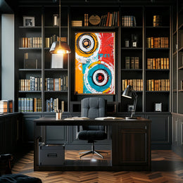 Bold Vibrant Circles Modern Abstract Art Poster PosterGoat