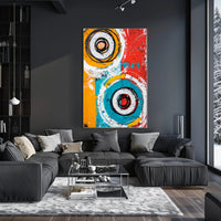 Bold Vibrant Circles Modern Abstract Art Poster PosterGoat