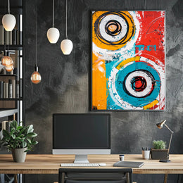 Bold Vibrant Circles Modern Abstract Art Poster PosterGoat