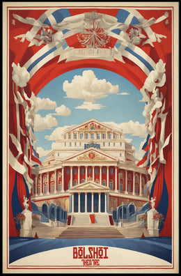 Bolshoi Theatre Architectural Artwork Cultural or Heritage Poster PosterGoat