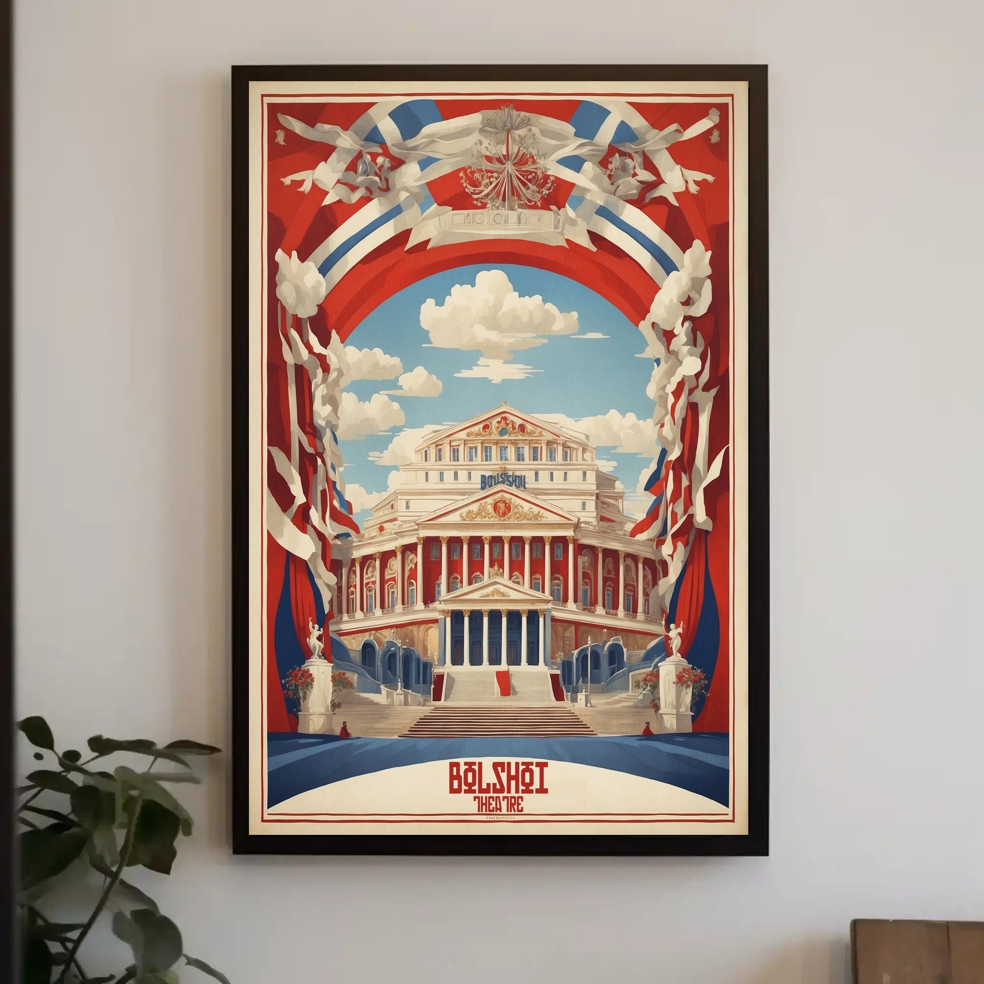 Bolshoi Theatre Architectural Artwork Cultural or Heritage Poster PosterGoat