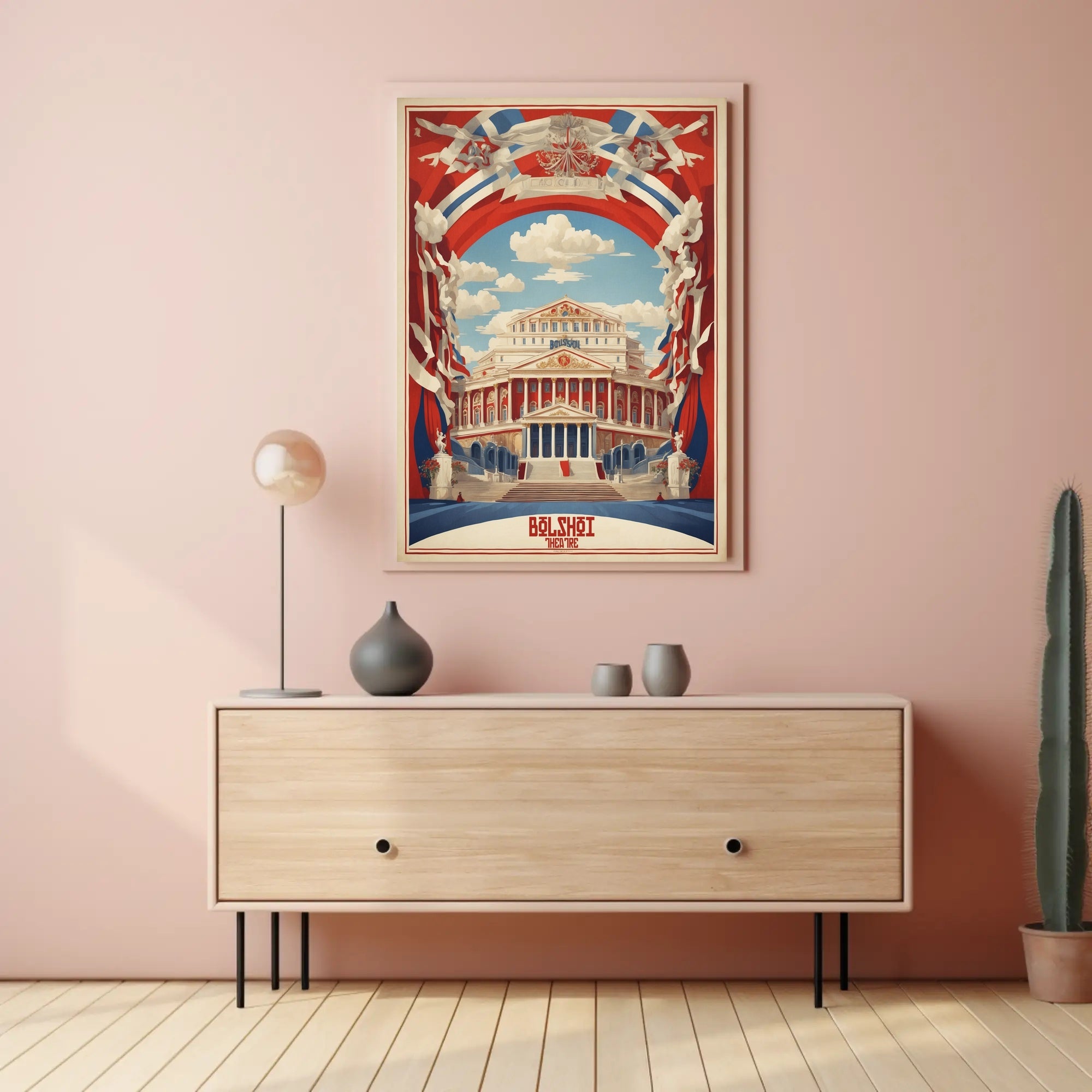 Bolshoi Theatre Architectural Artwork Cultural or Heritage Poster PosterGoat