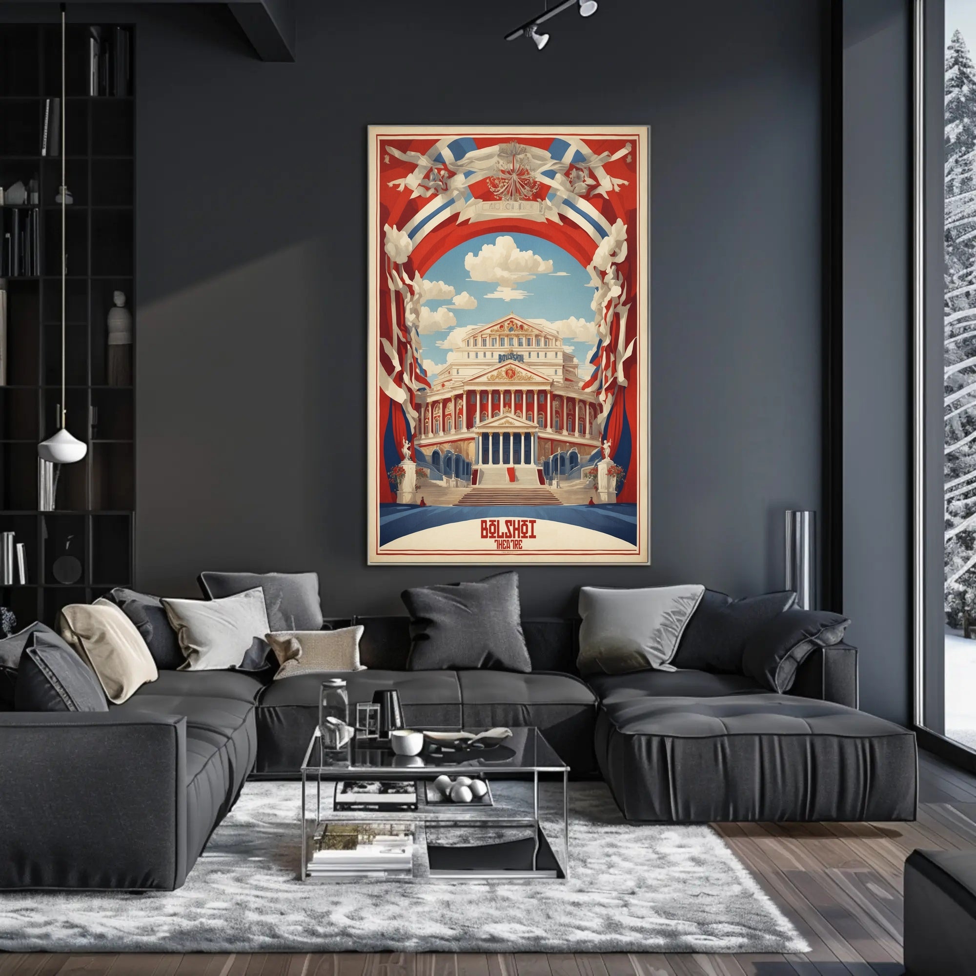 Bolshoi Theatre Architectural Artwork Cultural or Heritage Poster PosterGoat