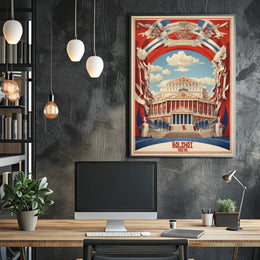 Bolshoi Theatre Architectural Artwork Cultural or Heritage Poster PosterGoat