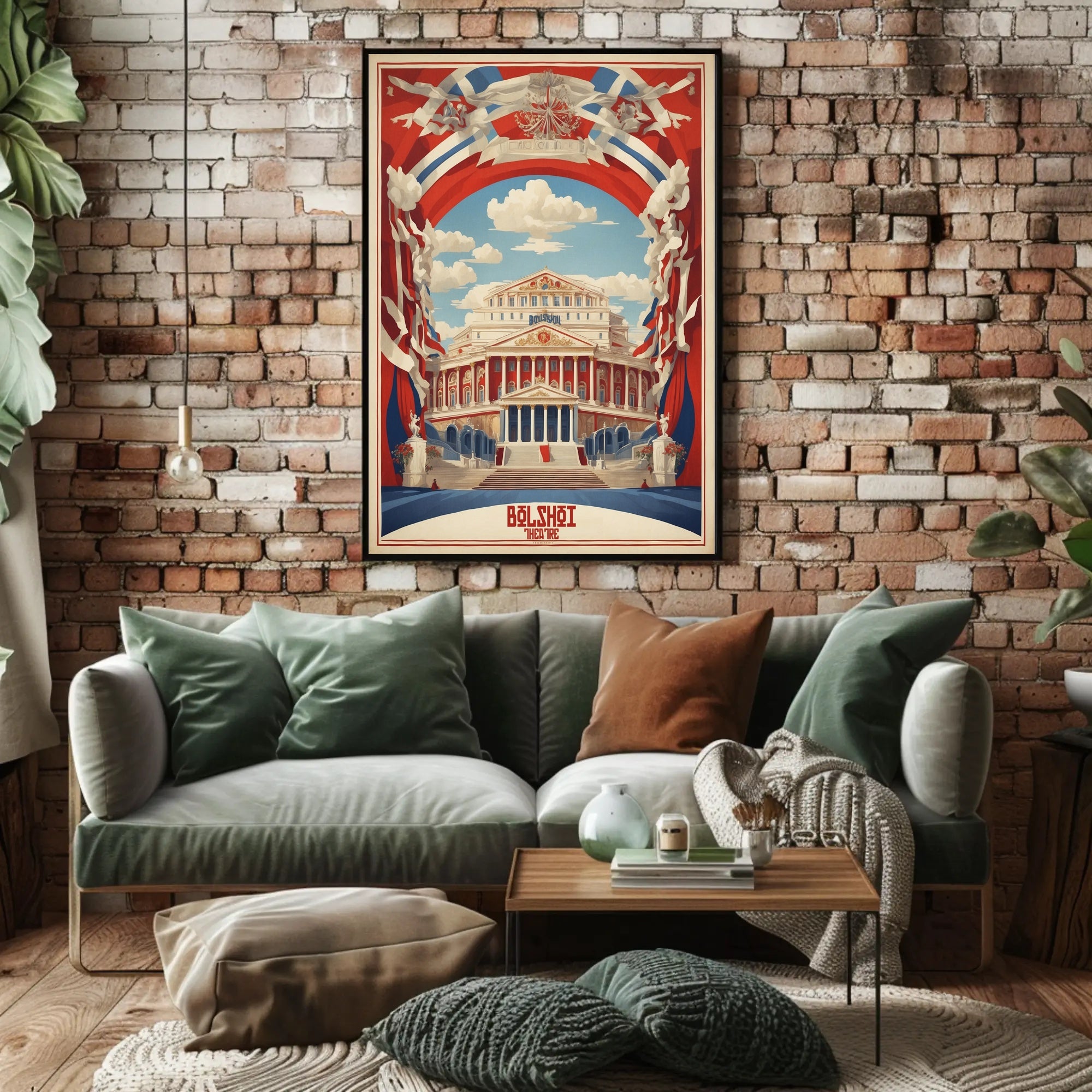 Bolshoi Theatre Architectural Artwork Cultural or Heritage Poster PosterGoat