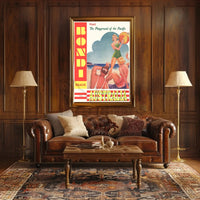 Bondi Beach Playground of the Pacific Vintage Travel Poster PosterGoat