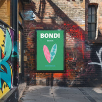 Bondi Beach Surfboards Travel Poster PosterGoat