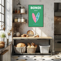 Bondi Beach Surfboards Travel Poster PosterGoat