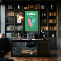 Bondi Beach Surfboards Travel Poster PosterGoat