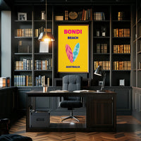 Bondi Beach Vibe: Surfing Adventure Travel Poster PosterGoat