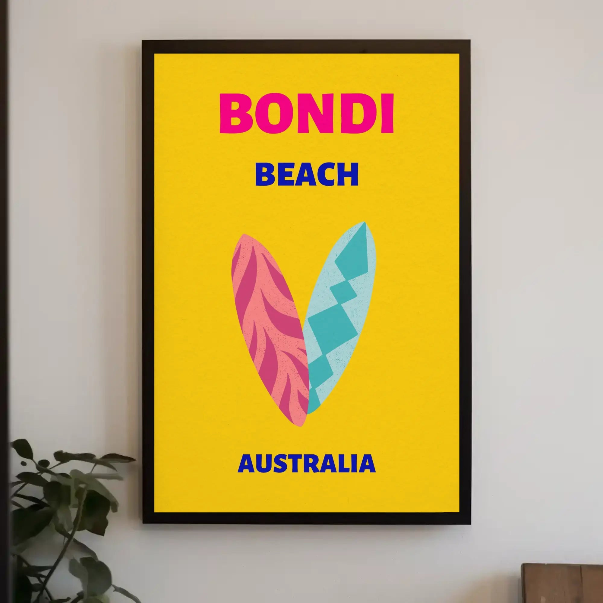 Bondi Beach Vibe: Surfing Adventure Travel Poster PosterGoat