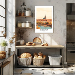 Bordeaux Cityscape Travel Art Print - Urban or Cityscape Poster PosterGoat