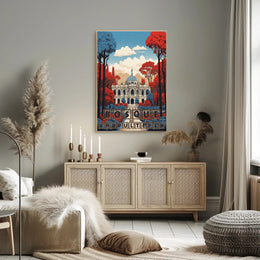 Bosque de Chapultepec Vibrant Fantasy Art Poster PosterGoat