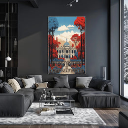 Bosque de Chapultepec Vibrant Fantasy Art Poster PosterGoat