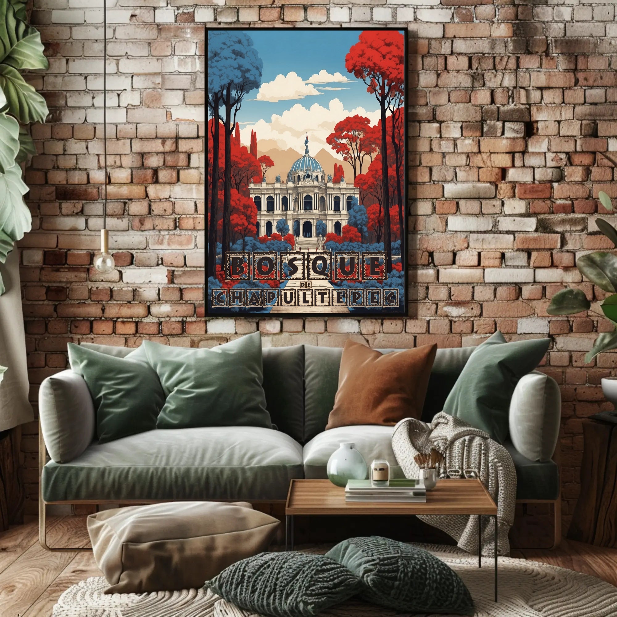 Bosque de Chapultepec Vibrant Fantasy Art Poster PosterGoat