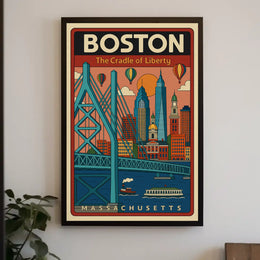 Boston Scenic Adventure Travel Poster PosterGoat