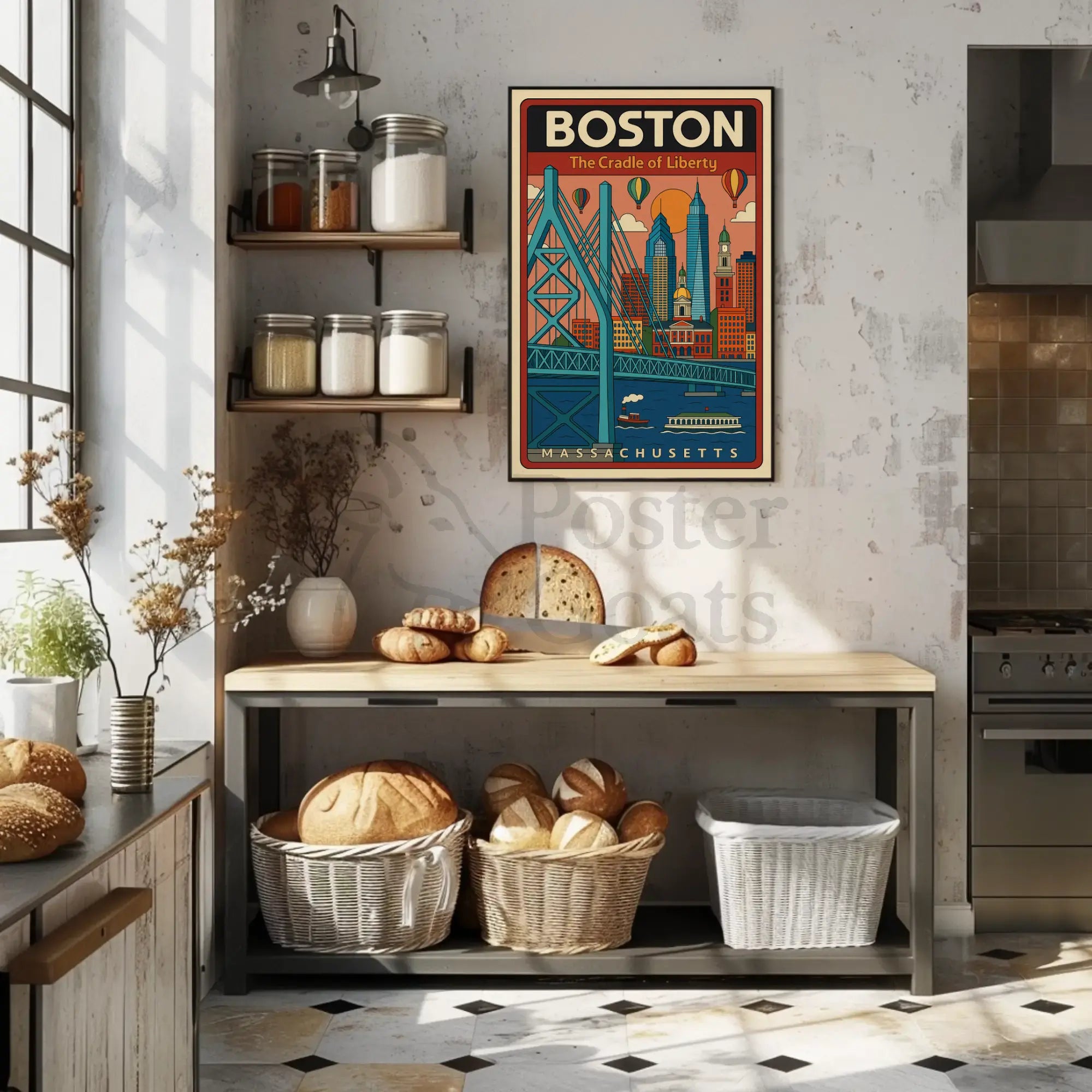 Boston Scenic Adventure Travel Poster PosterGoat