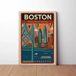 Boston Scenic Adventure Travel Poster PosterGoat