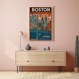 Boston Scenic Adventure Travel Poster PosterGoat