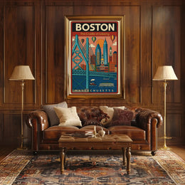 Boston Scenic Adventure Travel Poster PosterGoat